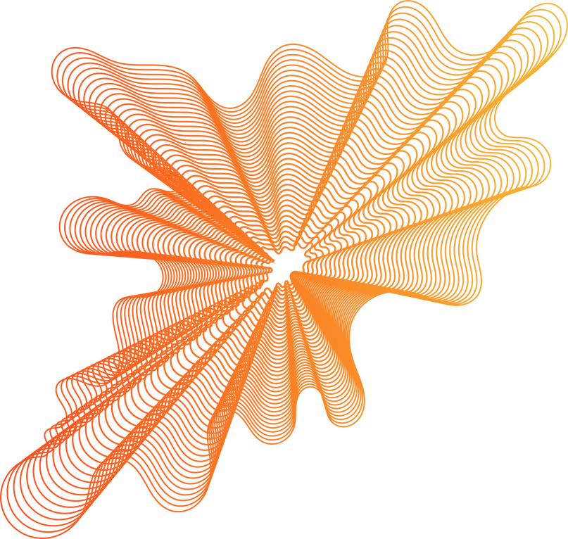 Orange Gradient Abstract Wave Line